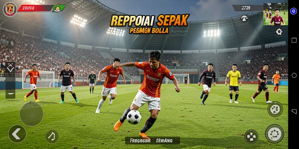 Gameplay seru di 2739 dengan aksi sepak bola nyata.