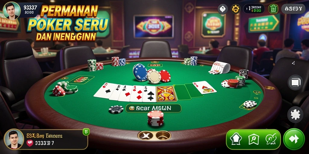 Gameplay menarik dari 93337 yang menampilkan suasana permainan Poker.