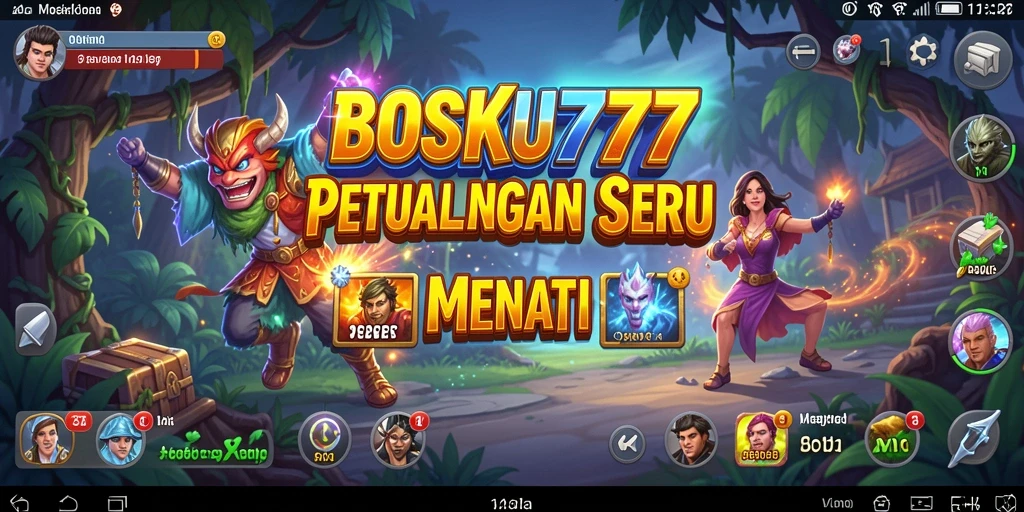 Screenshot permainan BOSKU777 menampilkan aksi petualangan yang mendebarkan.