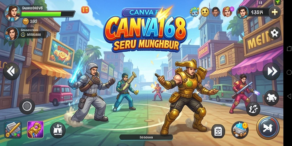Screenshot gameplay <strong>CANVA168</strong> dengan aksi seru dan grafis menawan.