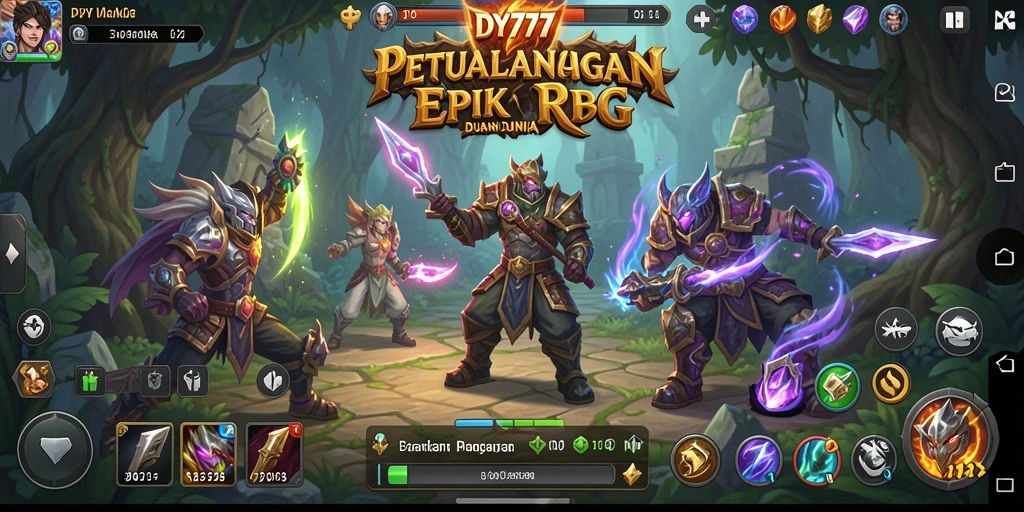 Tampilan gameplay RPG yang menakjubkan dan mendebarkan di DY777.