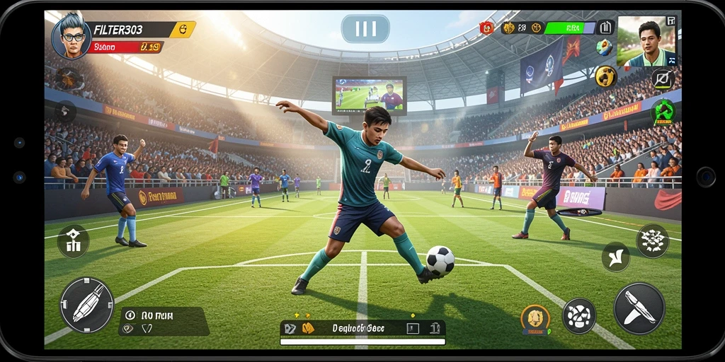 Tampilan gameplay menarik dari FILTER303 dengan berbagai cabang olahraga.