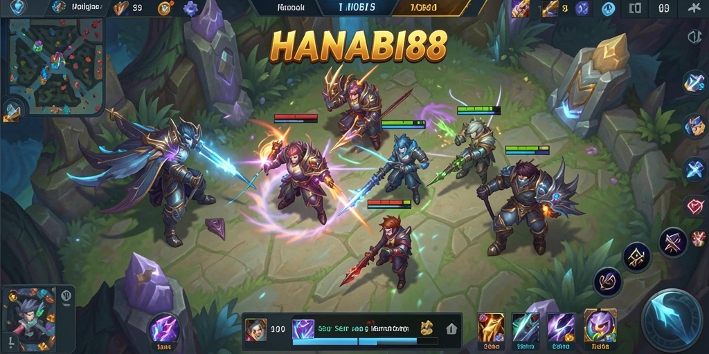 Gameplay menarik MOBA di HANABI88 dengan aksi seru.