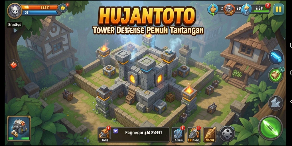 Tampilan gameplay HUJANTOTO yang intens dan strategis.