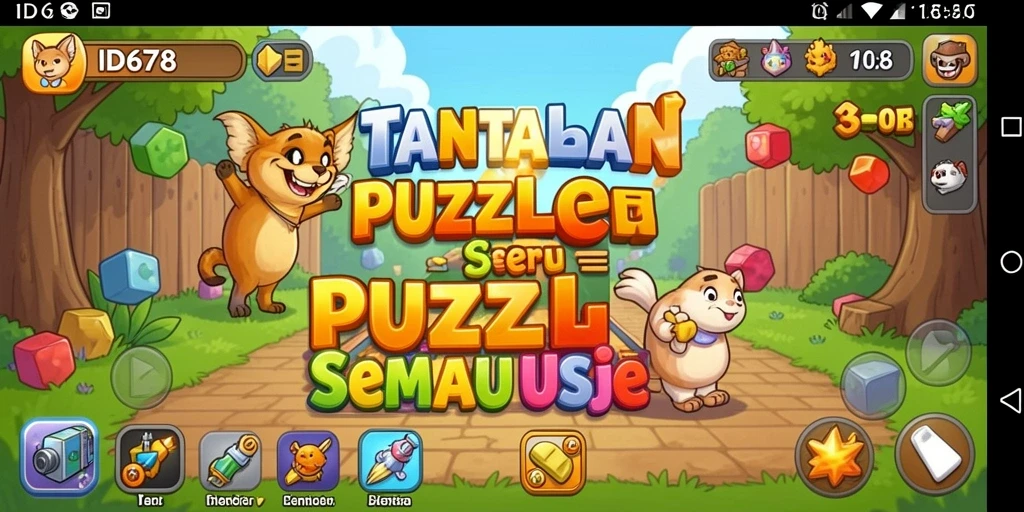 Gameplay menarik dan beragam tantangan dalam ID678 Puzzle.