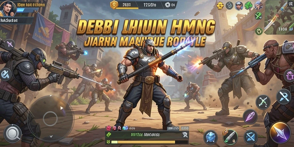 Screenshot menampilkan pertarungan seru di arena Battle Royale.