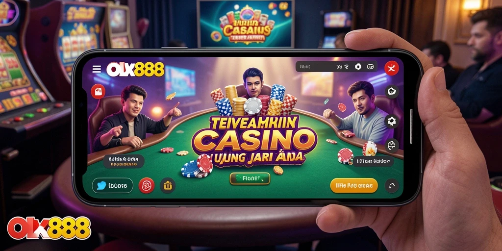 Tampilan menarik dan interaktif dari OLX888 dengan dealer live.