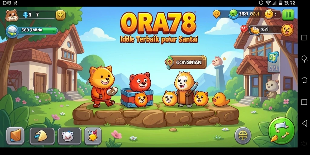 Screenshot utama ORA78 menampilkan gameplay Idle yang menarik.