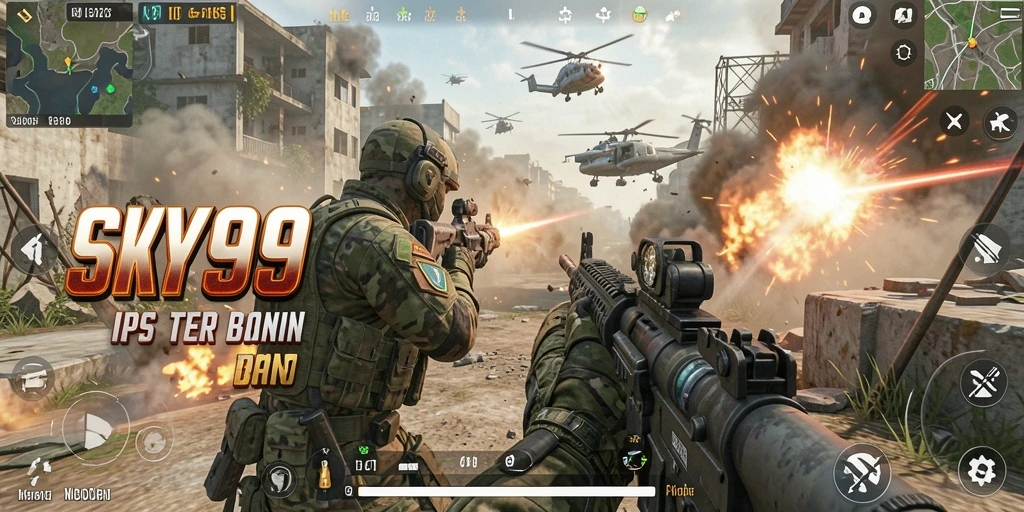 Tampilan gameplay SKY99 yang menegangkan dan dinamis