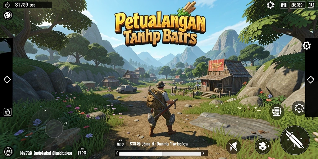 Screenshot gameplay menunjukkan penjelajahan luas dunia Open World.