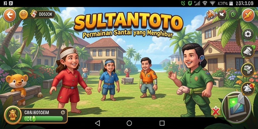 Screenshot gameplay menunjukkan aksi seru dalam SULTANTOTO.
