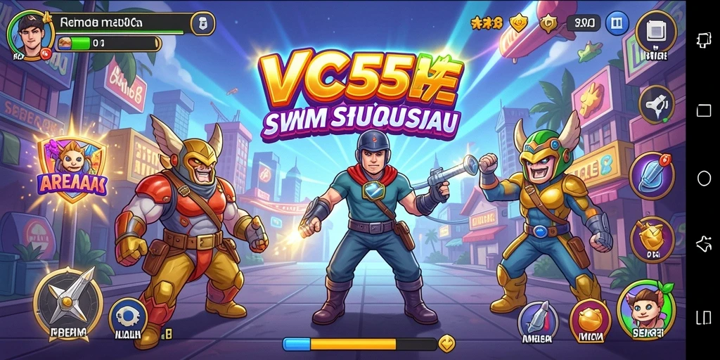 Menampilkan gameplay seru dari VC55 dengan karakter dan tantangan mendebarkan.